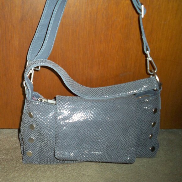 Hammitt VIP Skyline Snake Satchel Leather Handbag Gunmetal Hardware $495, NWOT!! - Picture 1 of 4